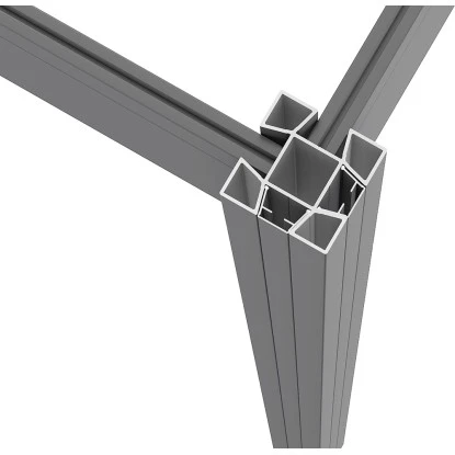 ZacAlu Aluminium-Zaunpfosten Silbergrau 7,3 Cm X 7,3 Cm X 194 Cm 5 ZacAlu Aluminium-Zaunpfosten Silbergrau 7,3 Cm X 7,3 Cm X 194 Cm – Bild 3