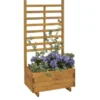 Gaspo Pflanzkasten Gmunden Mit Spalier 140 Cm X 68 Cm X 37 Cm Honigbraun