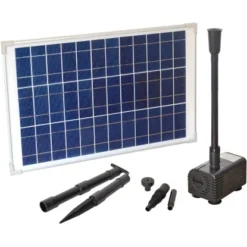 Heissner Solar-Teichpumpen-Set 1300 L/h 0,00036 M³/s