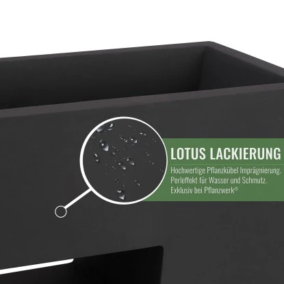 Pflanzwerk® Pflanzkübel Vista 96 Cm X 45 Cm X 27 Cm Anthrazit 5 Pflanzwerk® Pflanzkübel Vista 96 Cm X 45 Cm X 27 Cm Anthrazit – Bild 3