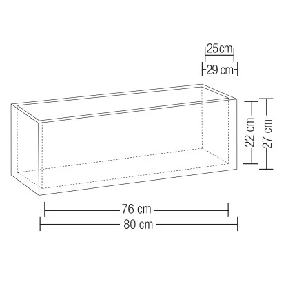 Scheurich Pflanzgefäß C-Cube Long 80 Cm Stony Grey 9 Scheurich Pflanzgefäß C-Cube Long 80 Cm Stony Grey – Bild 7