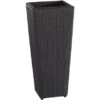 Gartenfreude Pflanzkübel Polyrattan Konisch 28 Cm X 28 Cm Anthrazit -Günstiges Heissner Geschäft 159770 4655