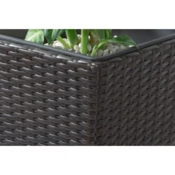 Gartenfreude Pflanzkübel Polyrattan Konisch 28 Cm X 28 Cm Bicolor Braun -Günstiges Heissner Geschäft 159773 4655 pt01