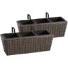 Gartenfreude Balkonkasten Polyrattan 47 Cm X 17 Cm Cappuccino 2 Stück 1 Gartenfreude Balkonkasten Polyrattan 47 Cm X 17 Cm Cappuccino 2 Stück -Günstiges Heissner Geschäft 159820 4655
