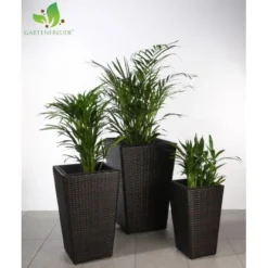 Gartenfreude Pflanzkübel Polyrattan Bicolour Braun Größe XL 3er-Set 5 Gartenfreude Pflanzkübel Polyrattan Bicolour Braun Größe XL 3er-Set -Günstiges Heissner Geschäft 159854 4655 pt01