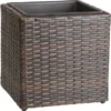 Gartenfreude Pflanzkübel Polyrattan 28 Cm X 28 Cm X 28 Cm Bicolour Braun -Günstiges Heissner Geschäft 159870 4655