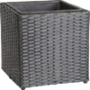 Gartenfreude Pflanzkübel Polyrattan 28 Cm X 28 Cm X 28 Cm Schwarz -Günstiges Heissner Geschäft 159875 4655
