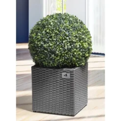 Gartenfreude Pflanzkübel Polyrattan 28 Cm X 28 Cm Grau 8 Gartenfreude Pflanzkübel Polyrattan 28 Cm X 28 Cm Grau -Günstiges Heissner Geschäft 159876 4655 3