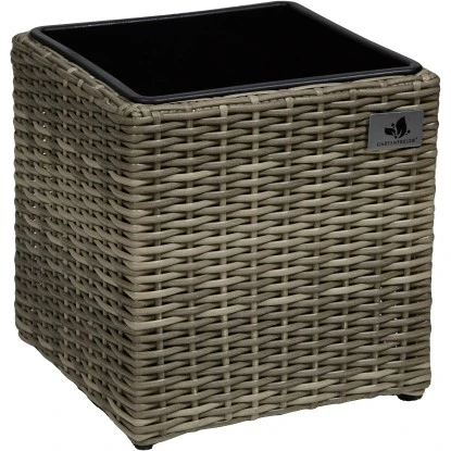 Gartenfreude Pflanzkübel Polyrattan 28 Cm X 28 Cm Naturfarben 3 Gartenfreude Pflanzkübel Polyrattan 28 Cm X 28 Cm Naturfarben
