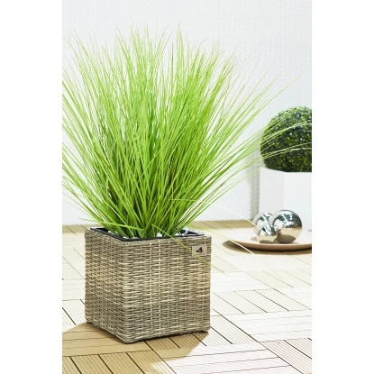Gartenfreude Pflanzkübel Polyrattan 28 Cm X 28 Cm Naturfarben 4 Gartenfreude Pflanzkübel Polyrattan 28 Cm X 28 Cm Naturfarben – Bild 2