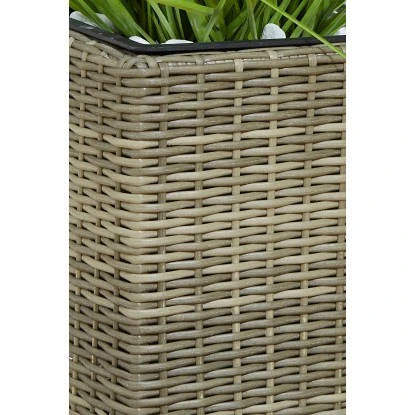 Gartenfreude Pflanzkübel Polyrattan 28 Cm X 28 Cm Naturfarben 5 Gartenfreude Pflanzkübel Polyrattan 28 Cm X 28 Cm Naturfarben – Bild 3