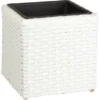 Gartenfreude Pflanzkübel Polyrattan 28 Cm X 28 Cm X 28 Cm Weiß -Günstiges Heissner Geschäft 159887 4655