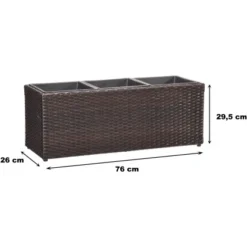 Gartenfreude Pflanzkübel Polyrattan 76 Cm X 26 Cm Bicolour Braun -Günstiges Heissner Geschäft 160100 4655 3