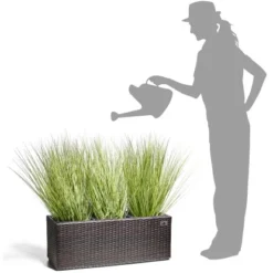 Gartenfreude Pflanzkübel Polyrattan 76 Cm X 26 Cm Bicolour Braun -Günstiges Heissner Geschäft 160100 4655 5