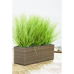 Gartenfreude Pflanzkübel Polyrattan 76 Cm X 26 Cm Cappuccino -Günstiges Heissner Geschäft 160102 4655 pt 01