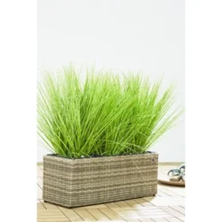 Gartenfreude Pflanzkübel Polyrattan 76 Cm X 26 Cm Naturfarben -Günstiges Heissner Geschäft 160106 4655 pt 01