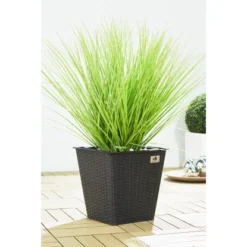 Gartenfreude Pflanzkübel Polyrattan Konisch 32 Cm X 32 Cm Anthrazit 2er-Set -Günstiges Heissner Geschäft 160128 4655 pt 01