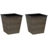Gartenfreude Pflanzkübel Polyrattan Konisch 41,5 Cm X 41,5 Cm Cappuccino 2er-Set -Günstiges Heissner Geschäft 160162 4655 1