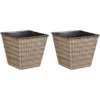 Gartenfreude Pflanzkübel Konisch 41,5 Cm X 41,5 Cm Naturfarben 2er-Set -Günstiges Heissner Geschäft 160167 4655 1