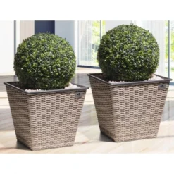 Gartenfreude Pflanzkübel Konisch 41,5 Cm X 41,5 Cm Naturfarben 2er-Set -Günstiges Heissner Geschäft 160167 4655 3