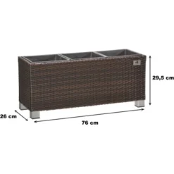 Gartenfreude Pflanzkübel Polyrattan 78 Cm X 27 Cm Bicolour Braun -Günstiges Heissner Geschäft 160230 4655 3