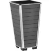 Gartenfreude Pflanzgefäß WPC Konisch 27 Cm X 27 Cm X 53 Cm Anthrazit -Günstiges Heissner Geschäft 160289 4655