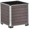 Gartenfreude Pflanzgefäß WPC Eckig 33,5 Cm X 33,5 Cm Braun -Günstiges Heissner Geschäft 160300 4655