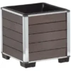 Gartenfreude Pflanzgefäß WPC Eckig 26 Cm X 26 Cm Braun -Günstiges Heissner Geschäft 160309 4655