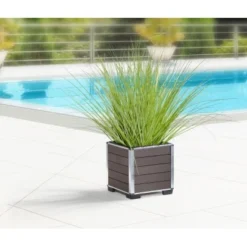 Gartenfreude Pflanzgefäß WPC Eckig 26 Cm X 26 Cm Braun -Günstiges Heissner Geschäft 160309 4655 pt01