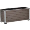 Gartenfreude Pflanzgefäß WPC Eckig 79 Cm X 27 Cm Braun -Günstiges Heissner Geschäft 160327 4655