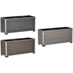 Gartenfreude Pflanzgefäß WPC Eckig 79 Cm X 27 Cm Braun -Günstiges Heissner Geschäft 160327 4655 pt03