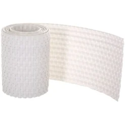 Kunststoff-Sichtschutzstreifen Polyrattan Weiß 255 Cm X 19 Cm