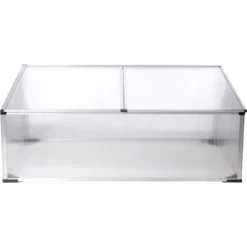 Frühbeet Aluminiumrahmen Mit Polycarbonatplatten 100 Cm X 60 Cm X 40 Cm