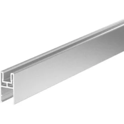 ZacAlu Aufsatzleiste Für Alupanel Mit Aufnahme 5 Mm - 10 Mm Silbergrau 190 Mm