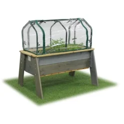EXIT Aksent Hochbeet L Mit Gewächshaus Und Gartengeräten