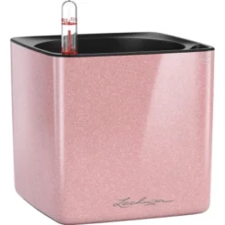 Lechuza Pflanzgefäß Cube Glossy 14 Cm X 14 Cm X 14 Cm Cashmere Cream Highgloss