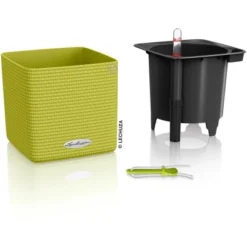 Lechuza Pflanzgefäß 3er-Set Cube Color 14 Grün Mit Kräuterschere -Günstiges Heissner Geschäft 190261 4186 2