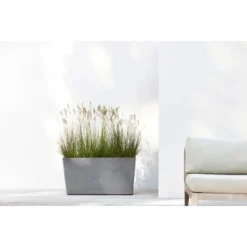 Ecopots Pflanztopf Paris Rollen Grau 100 Cm X 40 Cm X 50 Cm -Günstiges Heissner Geschäft 2100 ParisWheels100Grey 90