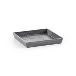 Ecopots Untersetzer Rotterdam Eckig Grau 38,5 Cm X 3,4 Cm -Günstiges Heissner Geschäft 2100 SaucerSquare45Grey 00