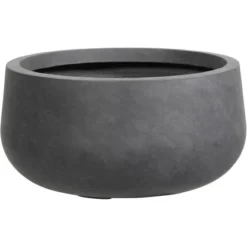 Elite Pflanztopf Ø 50 Cm Grafit Rund Flach