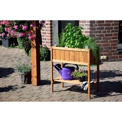 Dobar Hochbeet Mit Ablagefläche 76 Cm X 40 Cm X 80 Cm Braun 4 Dobar Hochbeet Mit Ablagefläche 76 Cm X 40 Cm X 80 Cm Braun – Bild 2