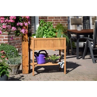 Dobar Hochbeet Mit Ablagefläche 76 Cm X 40 Cm X 80 Cm Braun 6 Dobar Hochbeet Mit Ablagefläche 76 Cm X 40 Cm X 80 Cm Braun – Bild 4