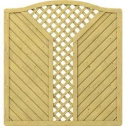 Sichtschutzzaun Element Gada Krone Mit V-Gitter 179 Cm X 179 (193) Cm FSC®