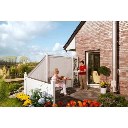 Sichtschutzzaun Anschlusselement Longlife Riva Weiß 90 X 180/90 Cm 4 Sichtschutzzaun Anschlusselement Longlife Riva Weiß 90 X 180/90 Cm – Bild 2