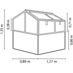 Vitavia Hochfrühbeet Gamma HKP Alu B 89 X T 127 X H 135 Cm -Günstiges Heissner Geschäft 256234 2298 40004251 7