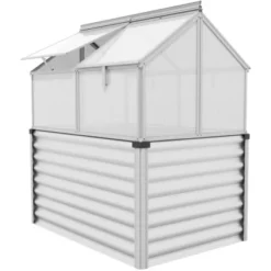 Vitavia Hochfrühbeet Gaia Jumbo HKP 4 Mm Alu-Blank B 83 X T 122 X H 135 Cm