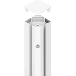 System Eck-Klemmpfosten Weiß 193 Cm