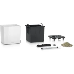 Lechuza Pflanzgefäß Cube Premium 30 Cm X 30 Cm Weiß Hochglanz -Günstiges Heissner Geschäft 261547 4186 2