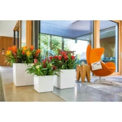 Lechuza Pflanzgefäß Cube Premium 30 Cm X 30 Cm Weiß Hochglanz -Günstiges Heissner Geschäft 261547 4186 4