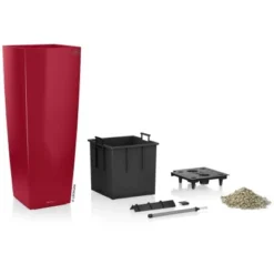 Lechuza Pflanzgefäß Cubico Alto Premium 40 Cm X 40 Cm Scarlet Rot Hochglanz -Günstiges Heissner Geschäft 261682 4186 2